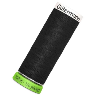 Gutermann rPET Sew All Thread 100m Black (000)