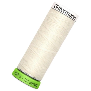 Gutermann rPET Sew All Thread 100m Ivory (001)