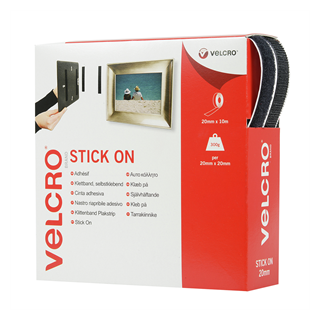 Velcro Hook and Loop Stick-On Tape 10 mtr box