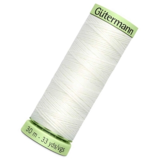 Gutermann Top Stitch Thread (111) 30m Bridal White