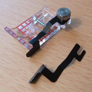 Inage shows the foot with two guides