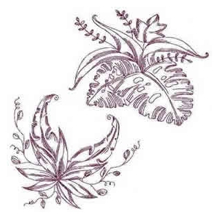 30 set Floral Fantasy Embroidery Design