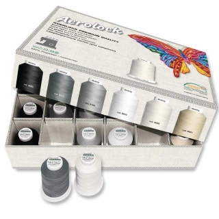 Aerolock overlocking thread set of 24 1300M cones