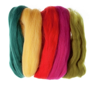 Bright Colour roving wool