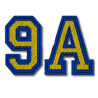 Large Athletic Font Embroidery Design