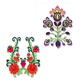 8 set Beautiful Florals Embroidery Design