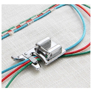 Creat decorative effects on fabrics using this cording foot