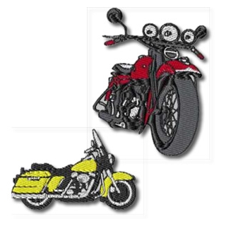 10 Set of Motorcycles Embroidery Design