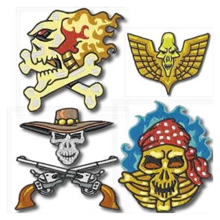22 Set Biker Skulls Embroidery Design