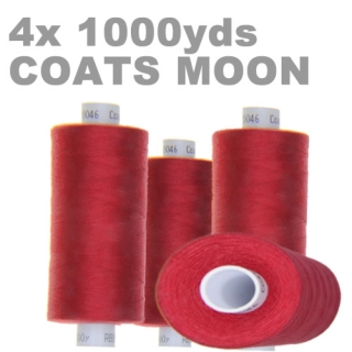 Pack of 4 1000m Blue overlock thread