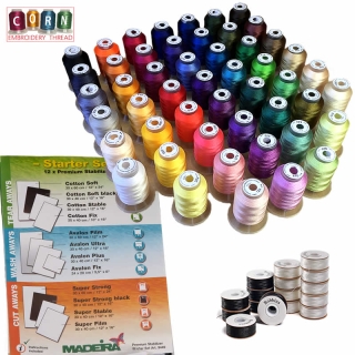 All you need to get your embroidery machine stitching straight out from the box