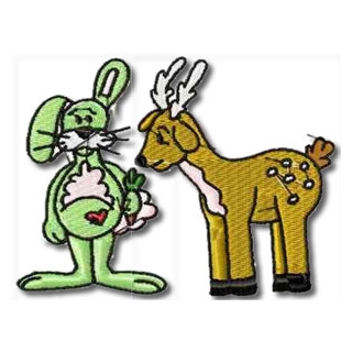 Set of Cute Critters Embroidery Design