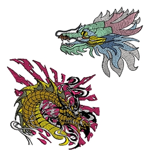 Fairytail dragon embroidery designs