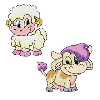 9 set Farm Animals Embroidery Design