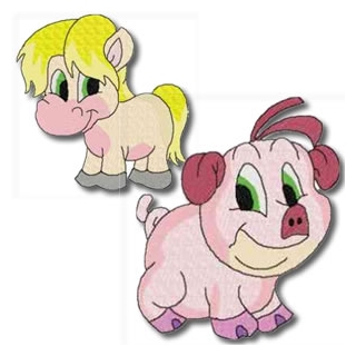 9 set Large Animals Embroidery Design