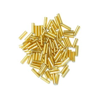 Bugle Beads 6mm in Gold