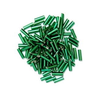 Bugle Beads 6mm in Green