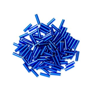Bugle Beads 6mm in Royal Blue
