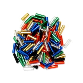 Bugle Beads 6mm in Multi Coloured