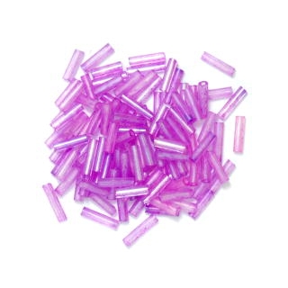 Bugle Beads 6mm in Lilac
