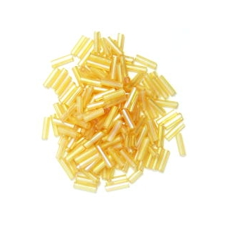 Bugle Beads 6mm in Cream