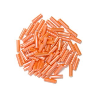 Bugle Beads 6mm in Apricot