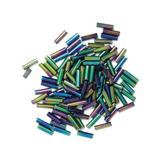 Bugle Beads 6mm in Rainbow