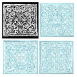 10 set FSL Lace Squares Embroidery Design