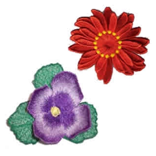 8 set of 3D Flower Embroidery Design