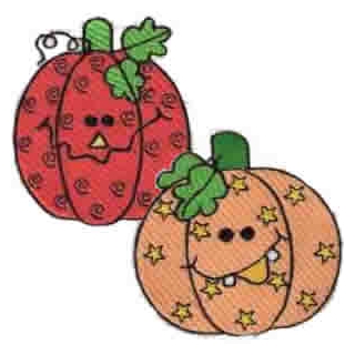13 Set Funny Pumpkins Embroidery Design