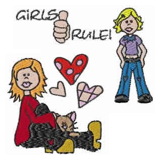 23 set Girl Power Embroidery Design