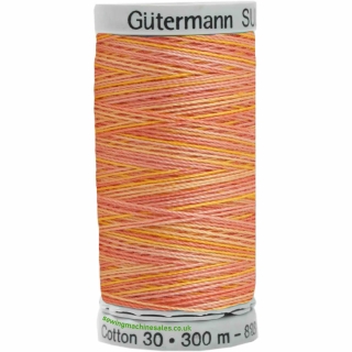 Gutermann Sulky Cotton Thread 300M Orange, Pink Col.4003