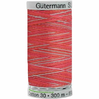 Gutermann Sulky Cotton Thread 300M Red, Grey Col.4005