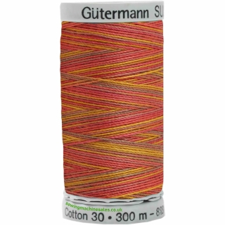 Gutermann Sulky Cotton Thread 300M Orange, Red, Yellow Col.4006
