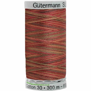 Gutermann Sulky Cotton Thread 300M Brown, Red Col.4010