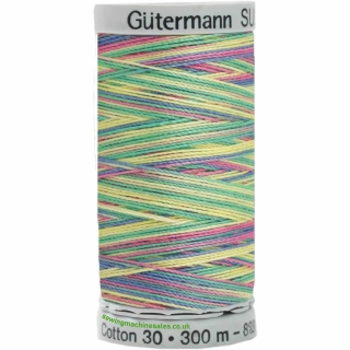 Gutermann Sulky Cotton Thread 300M Blue, Green, Pink, Yellow Col.4115