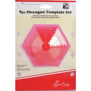 9pc Hexagon Template Set