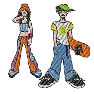 22 set Hip Hop Embroidery Design