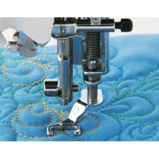 Spring action free-motion embroidery foot