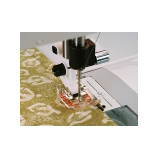 Husqvarna Clear 1/4" Piecing Foot With Guide
