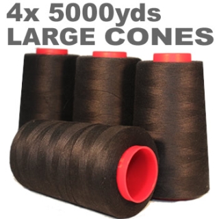 Pack of 4 black overlock thread cone
