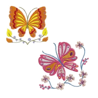 10 set Lovely Butterflies Embroidery Design