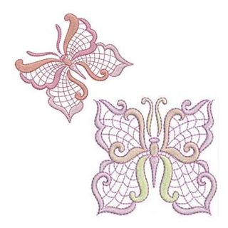 Jacobean Butterflies Embroidery Design