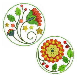 Jacobean Christmas Embroidery Design