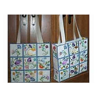Jacobean Tote Bag Embroidery Design