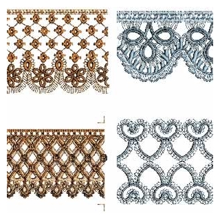 Continuous Lace Border pack Embroidery Design