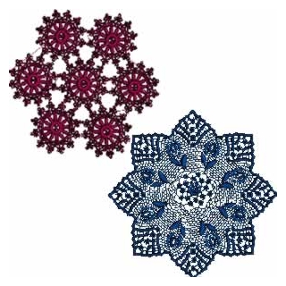 10 Set of Decorative Lace for Linen Embroidery Design