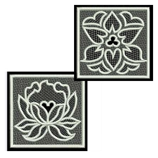 10 set FSL Squares Embroidery Design