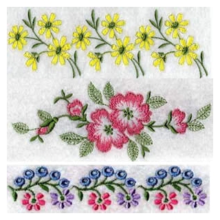 Border embroidery designs
