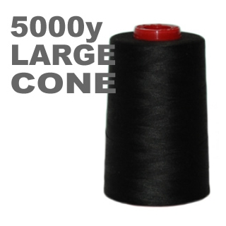 Large black overlock thread cone